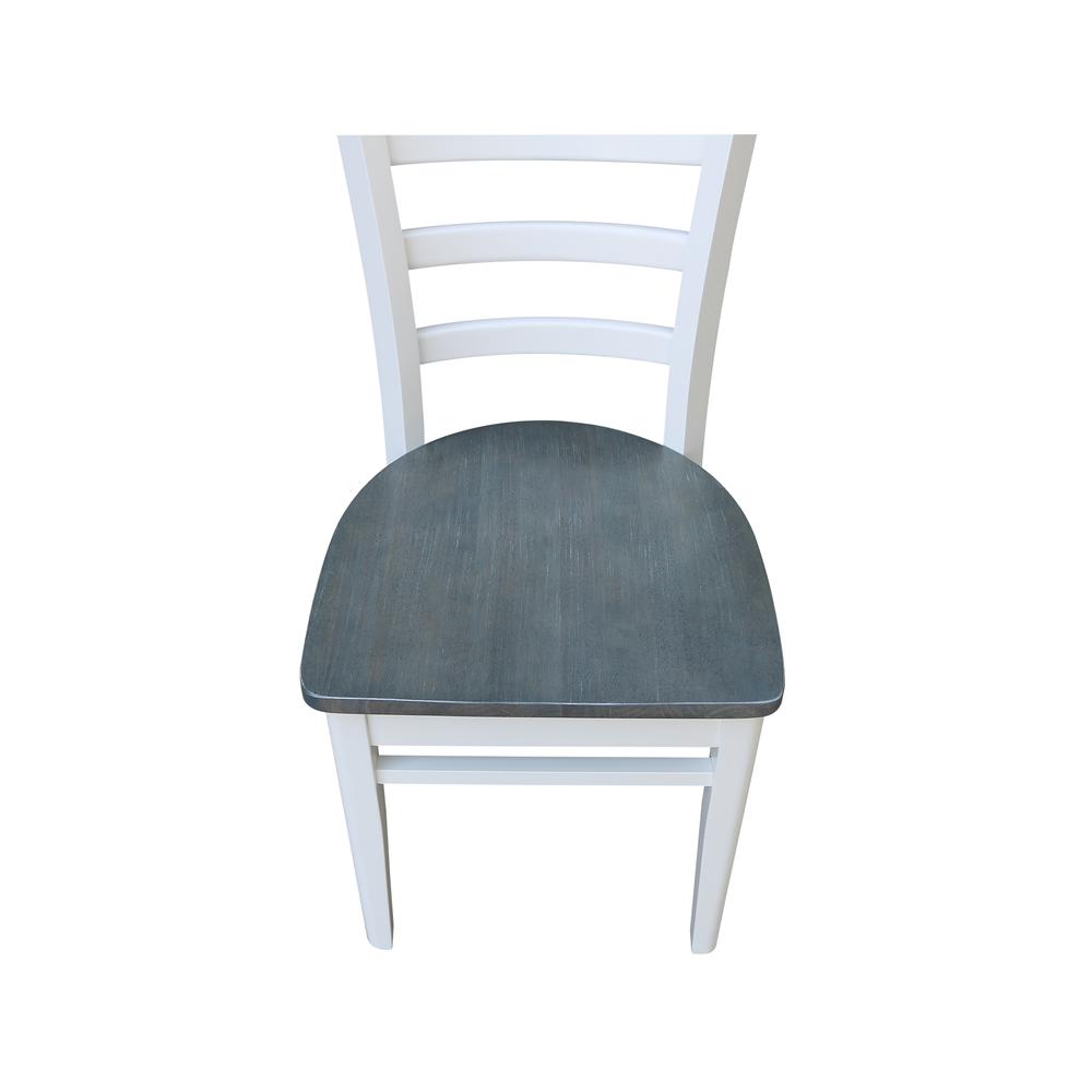 Emily Side Chair, White/Heather Gray. Picture 2