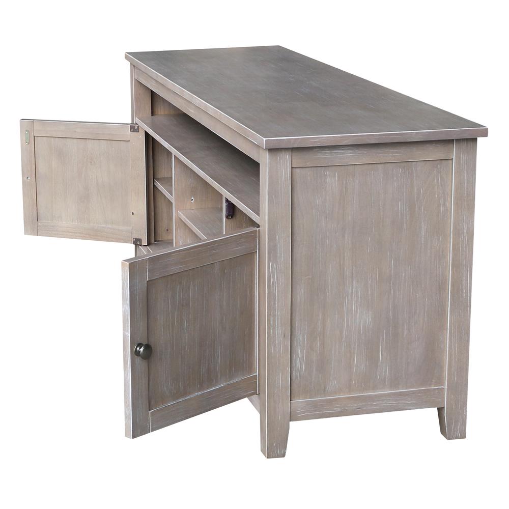 Entertainment / TV Stand - With 2 Doors, Washed Gray Taupe. Picture 4