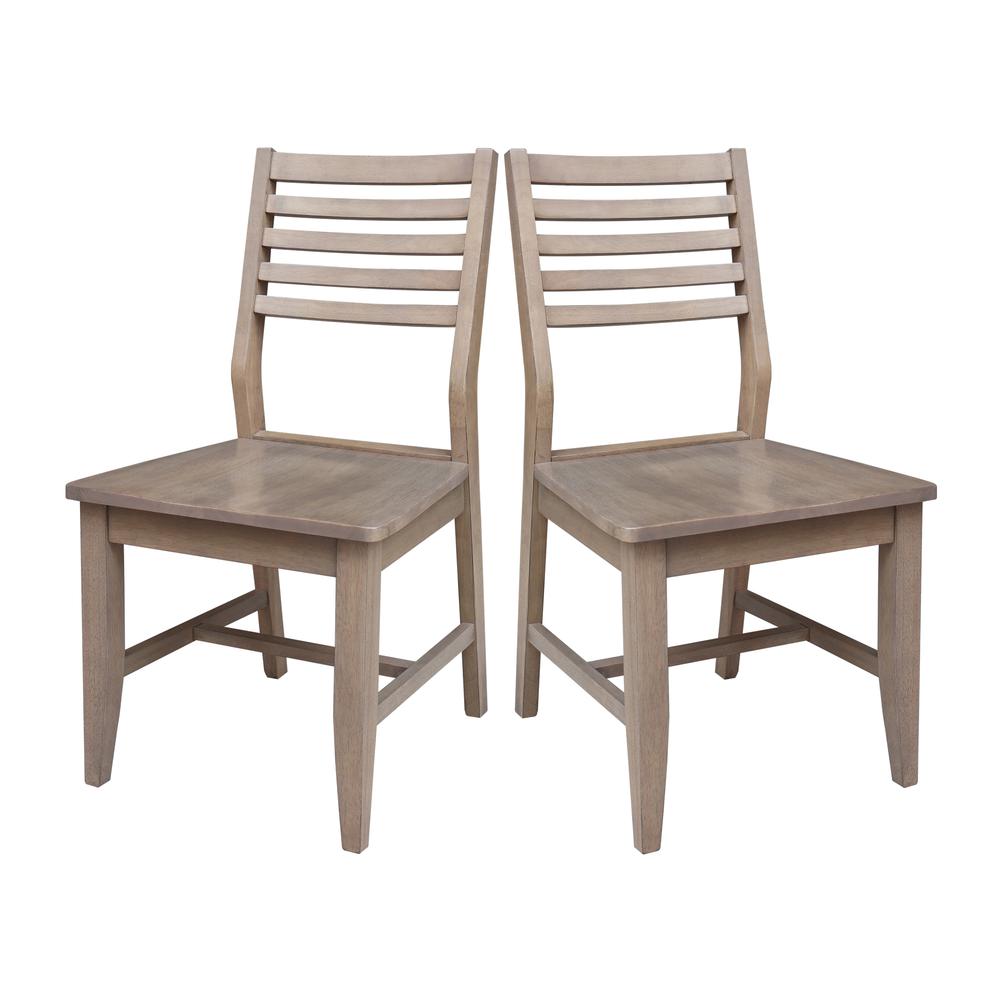 Set of Two Solid Wood Soma Dining Chairs in Flax. Picture 1