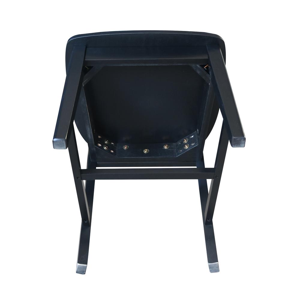 Set of Two Mission Side Chairs, Black. Picture 3