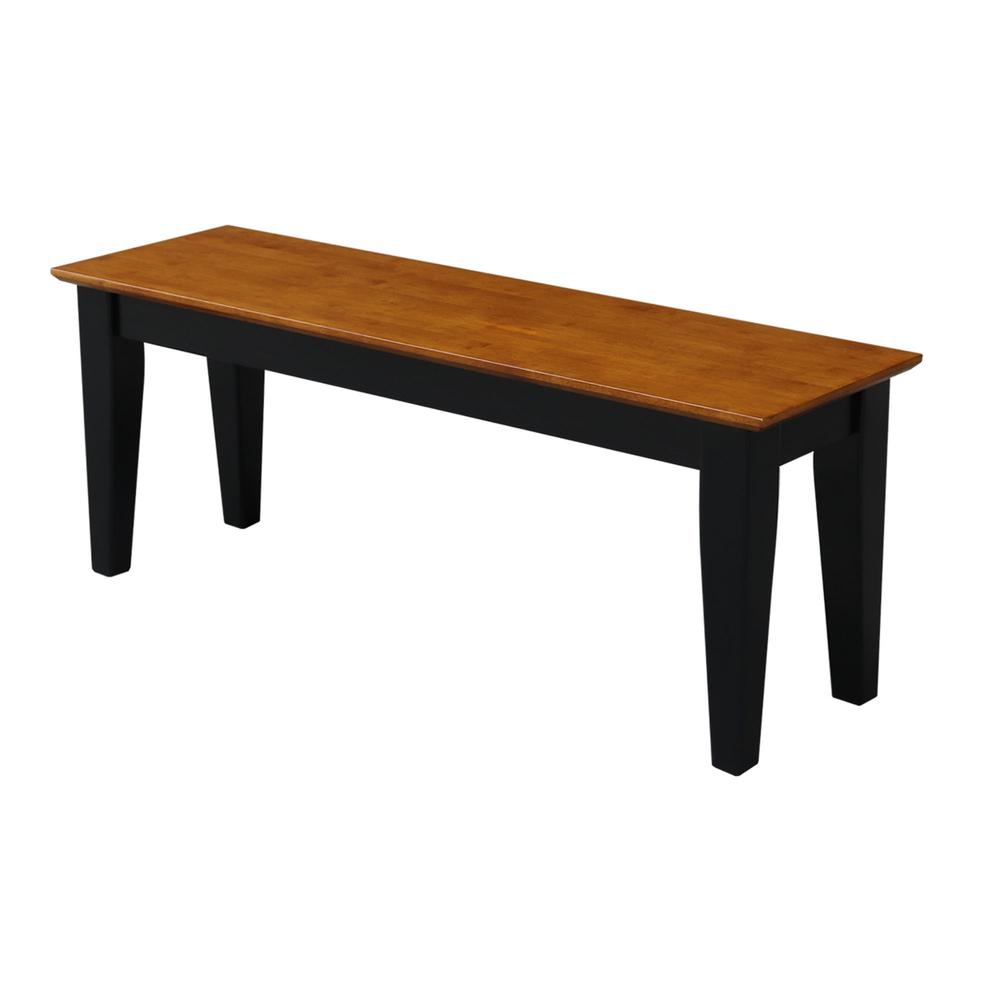 Shaker Bench, Black/Cherry. Picture 1