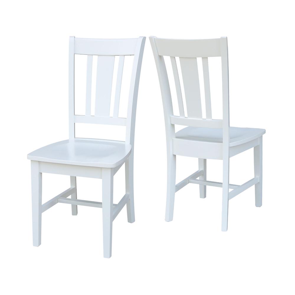 Set of Two San Remo Splatback Chairs, White. Picture 6