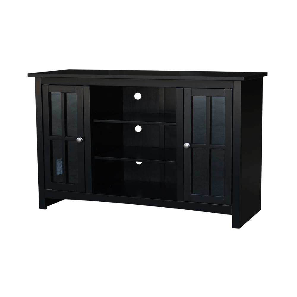 48" Entertainment / TV Stand with 2 Doors- 687657 Color: Black. Picture 2