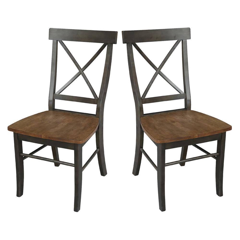 X-Back Chair With Solid Wood Seat  - Set of 2 Chairs. Picture 9