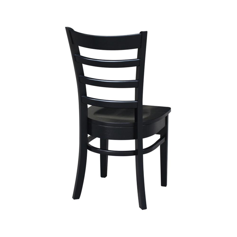 Set of Two Emily Side Chairs, Black. Picture 10
