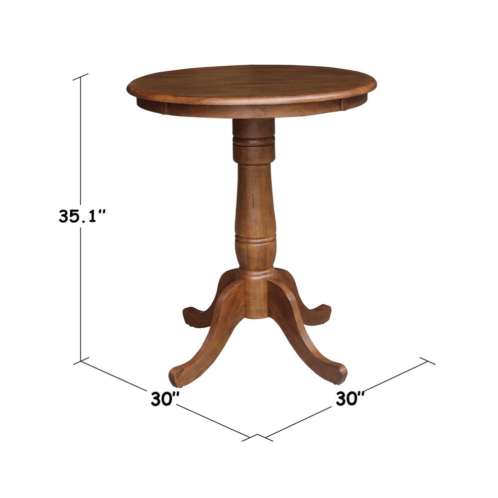 30" Round Top Pedestal Table - 35.1"Height. Picture 3