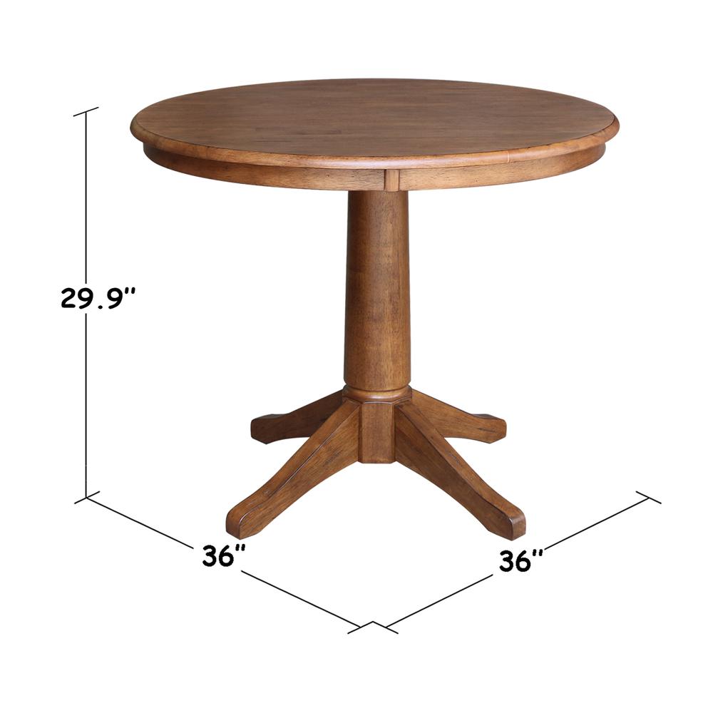 36" Round Top Pedestal Table - 29.9" Height. Picture 4