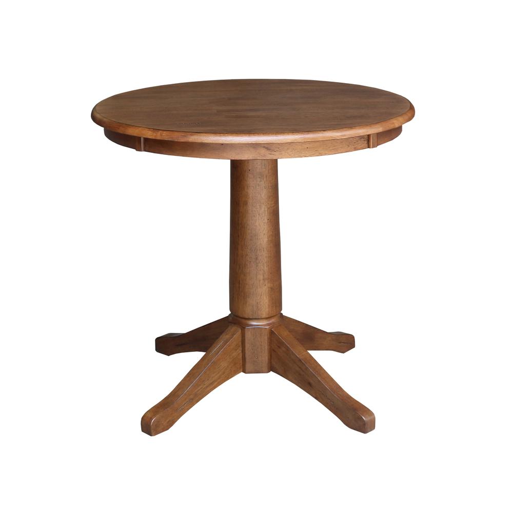 30" Round Top Pedestal Table - 29.9" Height. Picture 1
