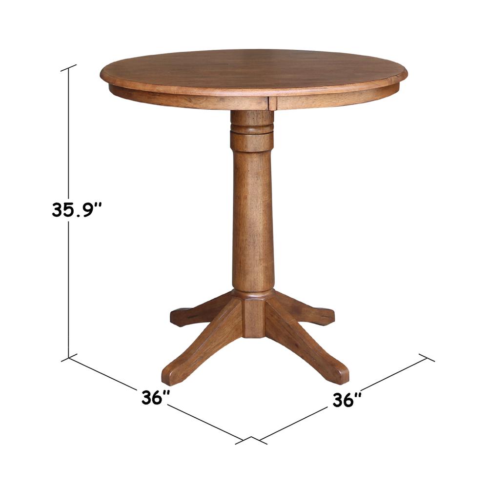 36" Round Top Pedestal Table - 35.9" Height. Picture 4