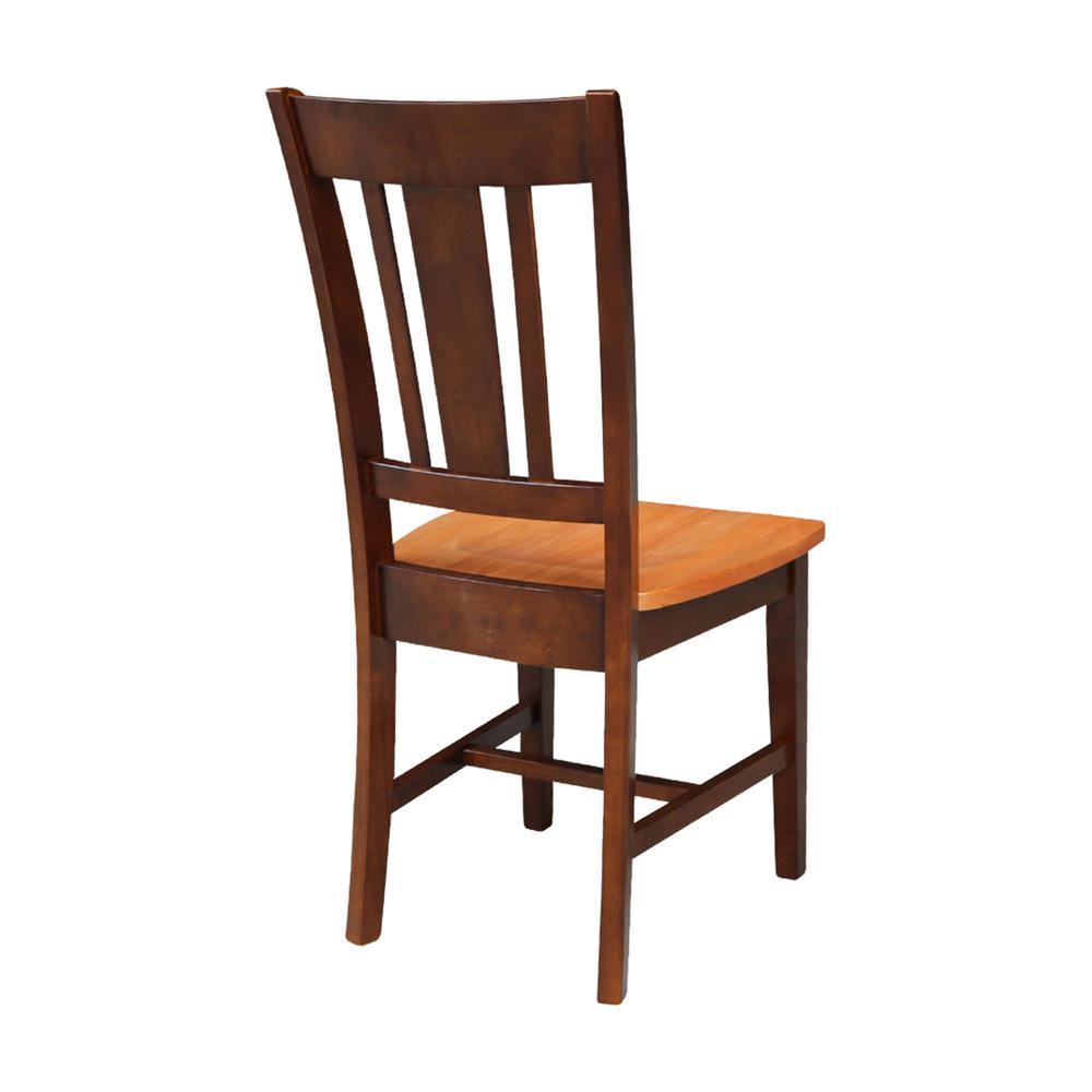 Set of Two San Remo Splatback Chairs, Cinnamon/Espresso. Picture 9