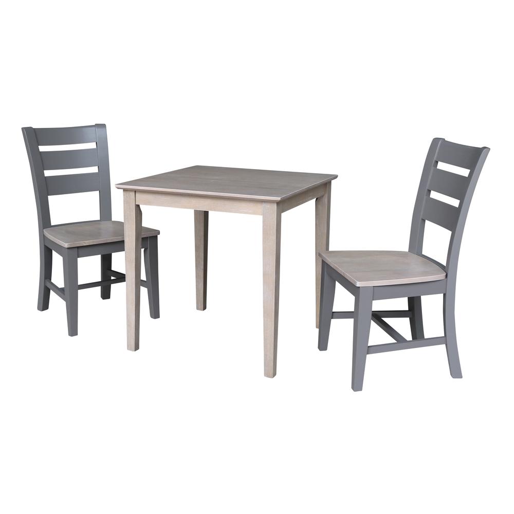 30x30 Dining Table with 2 Chairs. Picture 1
