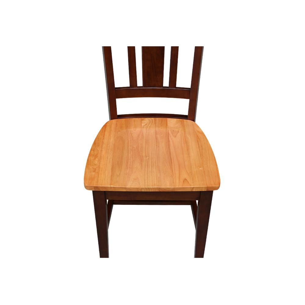 Set of Two San Remo Splatback Chairs, Cinnamon/Espresso. Picture 2
