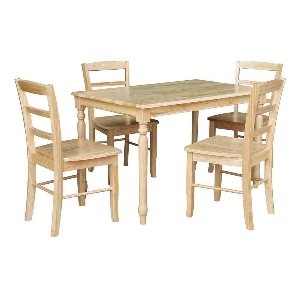 Set of 5 pcs - 3048 Table with 4 RTA Chairs. Picture 1