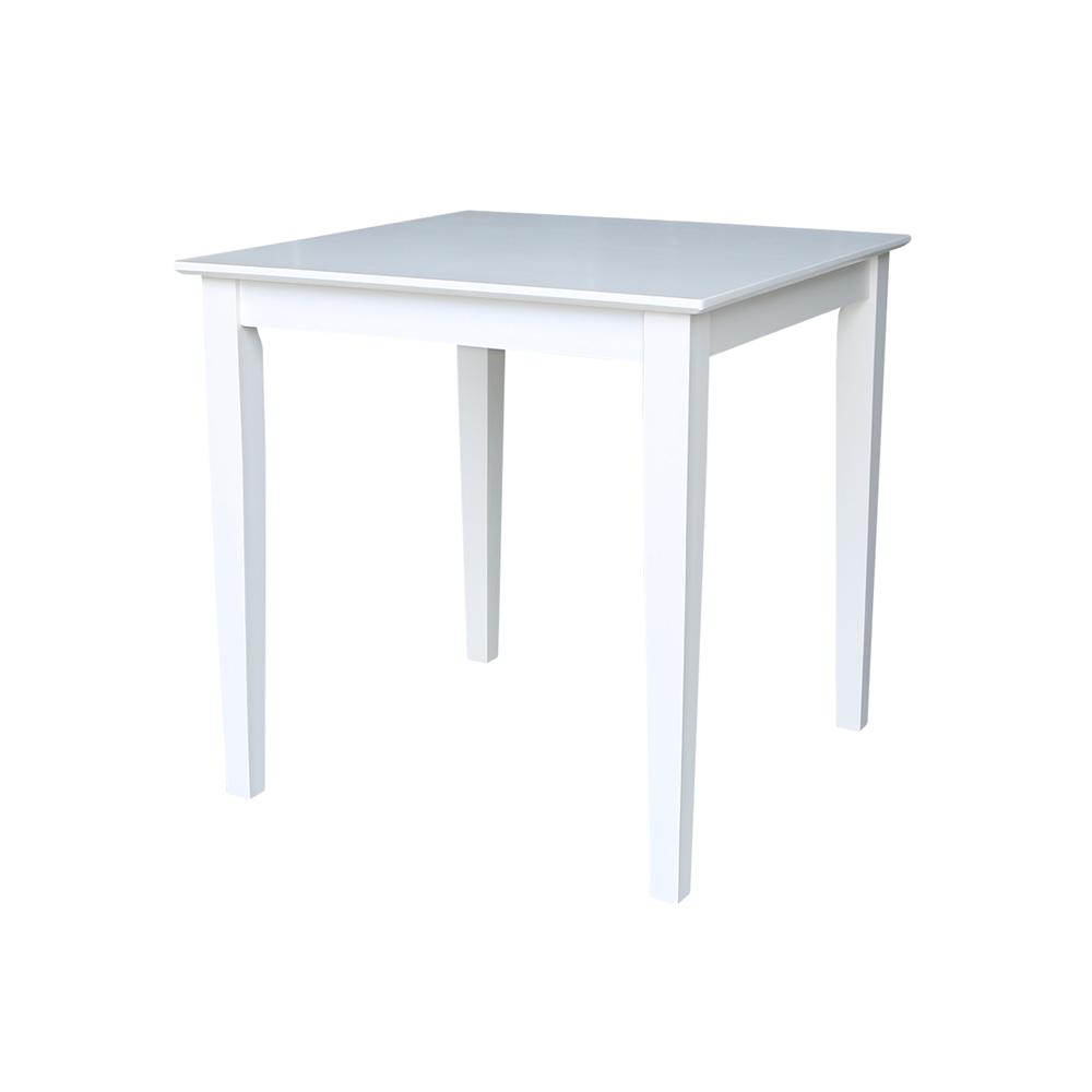 Solid Wood Top Table - Dining Height, White. Picture 5