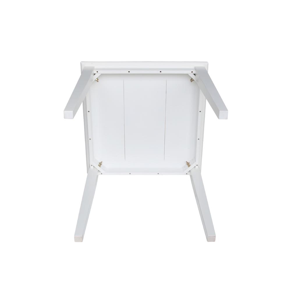 Solid Wood Top Table - Dining Height, White. Picture 3