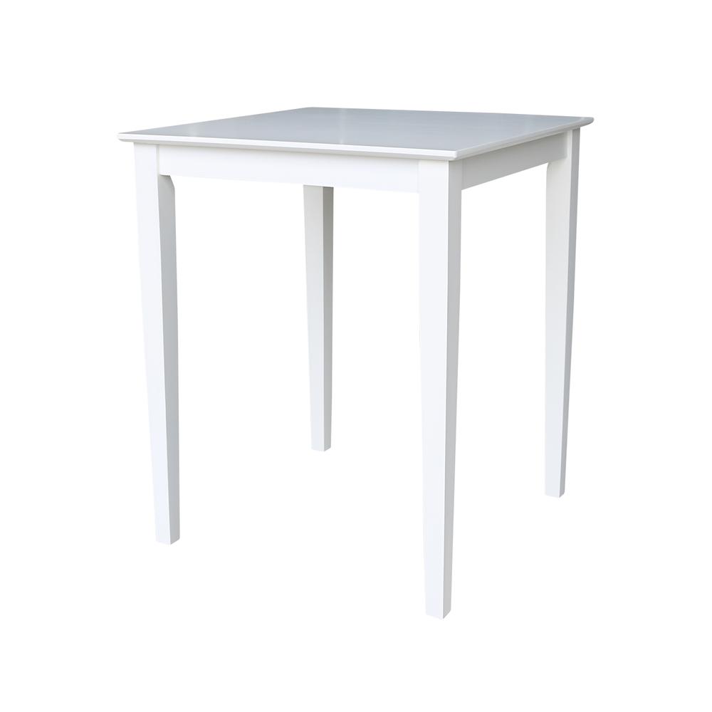 Solid Wood Top Table - Counter Height, White. Picture 4
