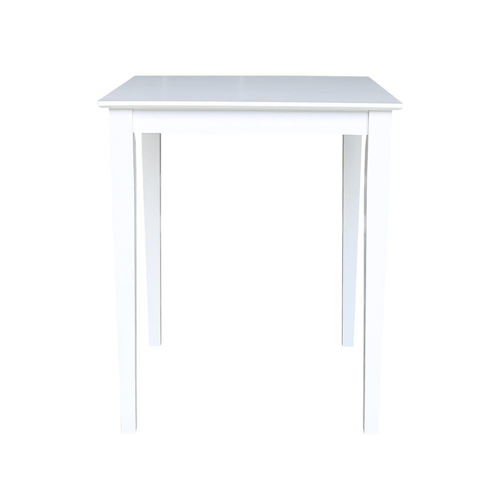 Solid Wood Top Table - Counter Height, White. Picture 2