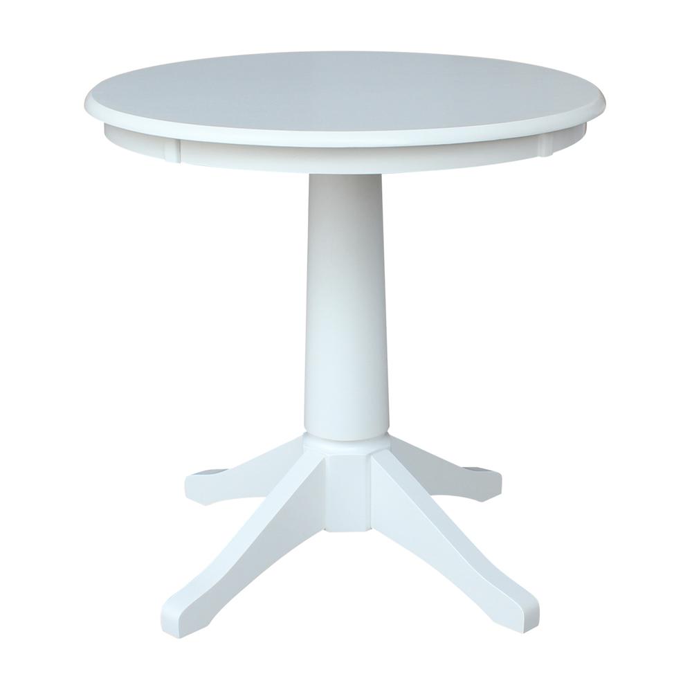 30" Round Top Pedestal Table - 28.9"H, White. Picture 39