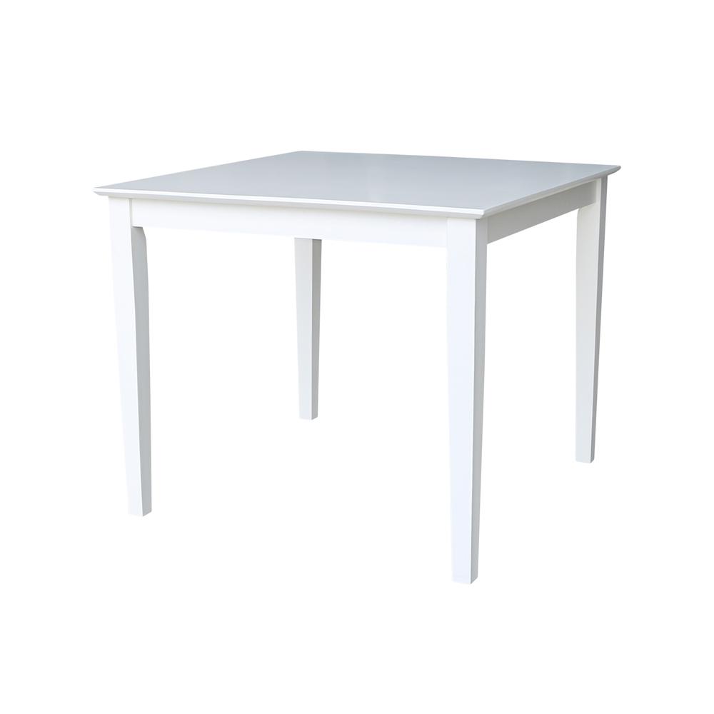 Solid Wood Top Table - Dining Height, White. Picture 4