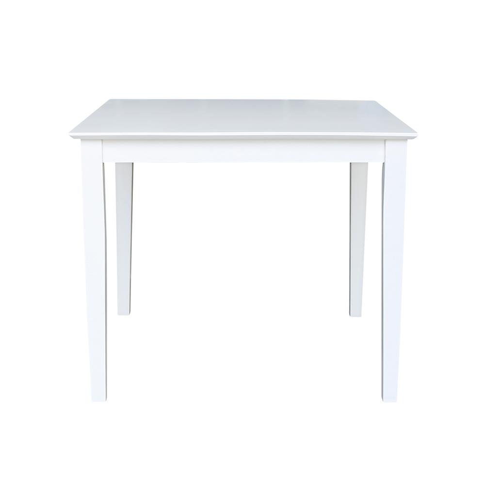Solid Wood Top Table - Dining Height, White. Picture 2