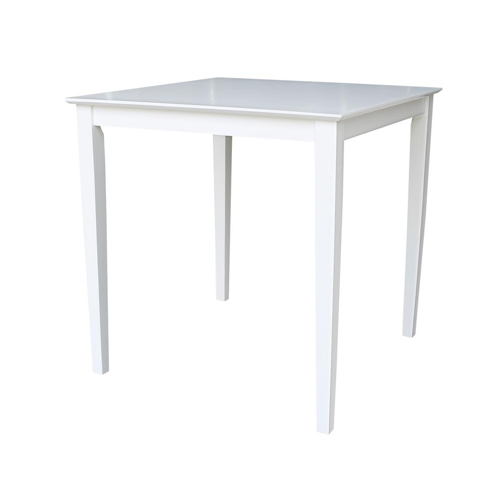 Solid Wood Top Table - Counter Height, White. Picture 5