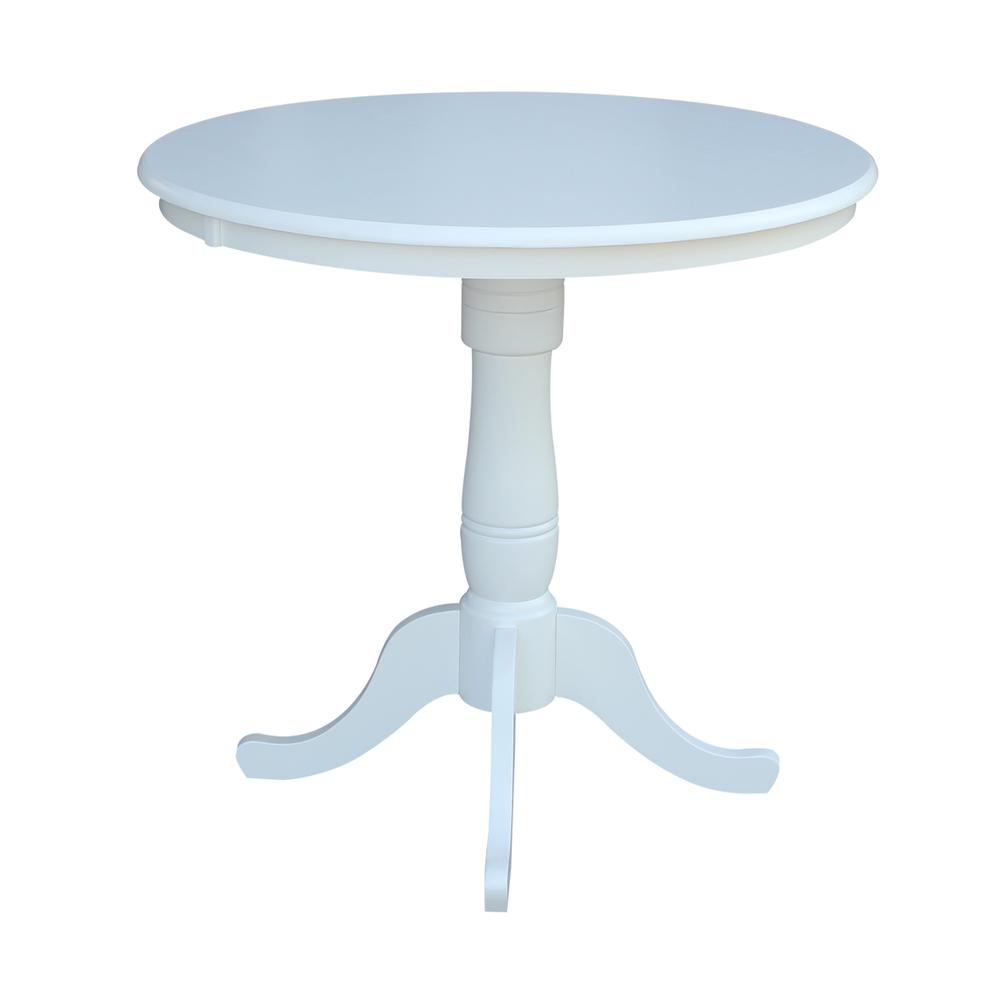 36" Round Top Pedestal Table - 28.9"H, White. Picture 56