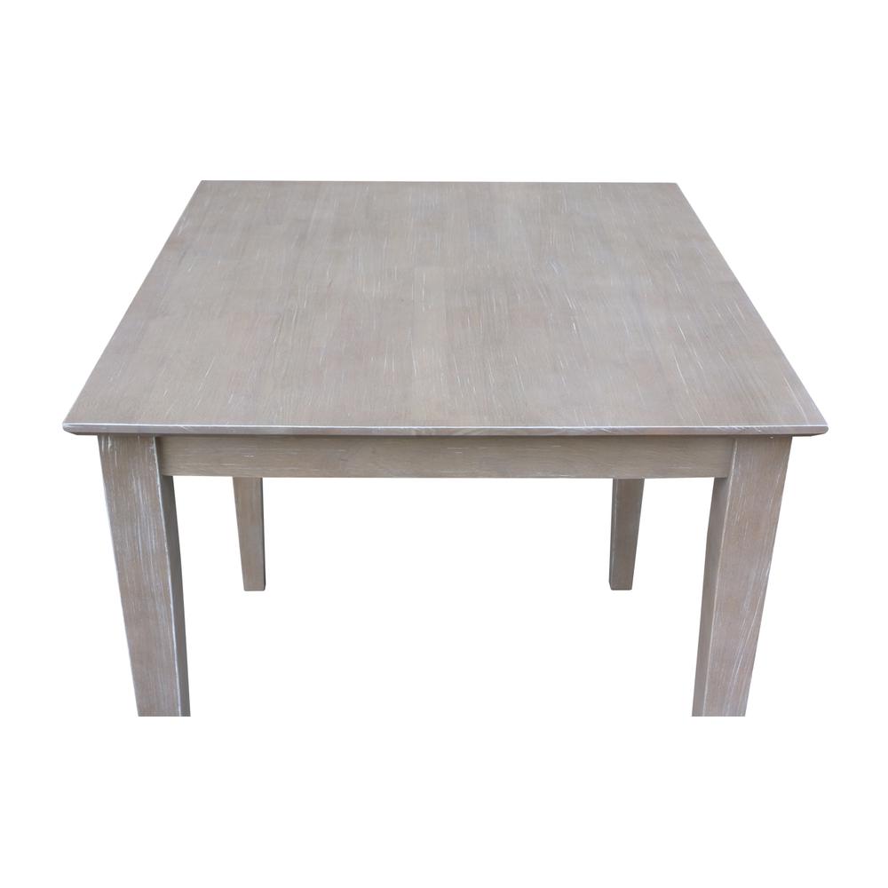 Solid Wood Top Table - Dining Height, Washed Gray Taupe. Picture 5