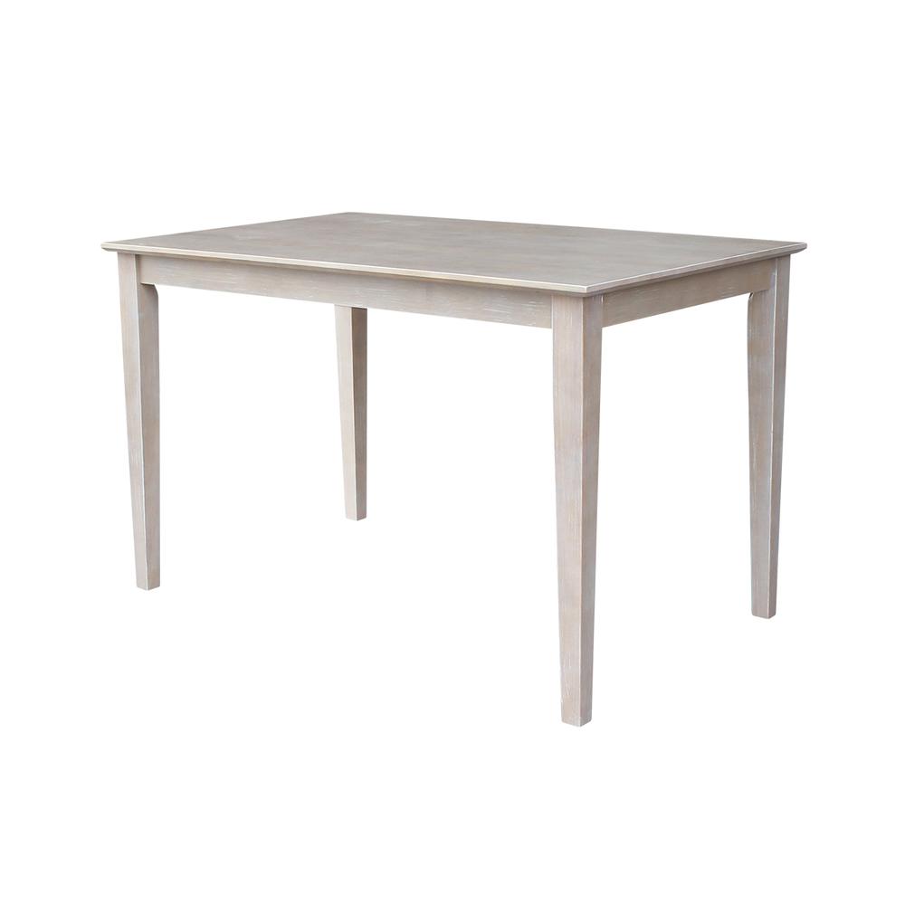 Solid Wood Top Table - Dining Height, Washed Gray Taupe. Picture 7