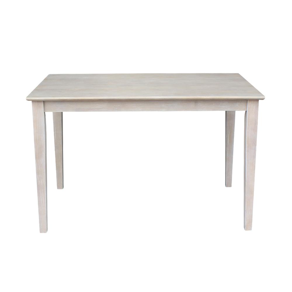 Solid Wood Top Table - Dining Height, Washed Gray Taupe. Picture 3