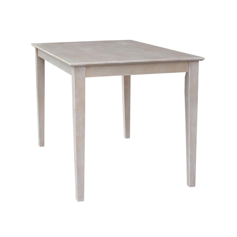 Solid Wood Top Table - Dining Height, Washed Gray Taupe. Picture 4