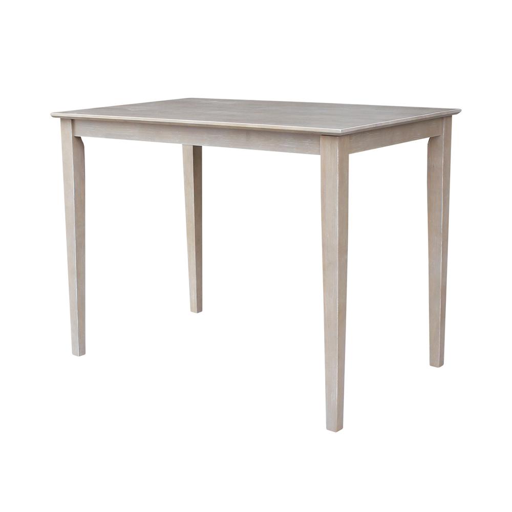 Solid Wood Top Table - Counter Height, Washed Gray Taupe. Picture 5