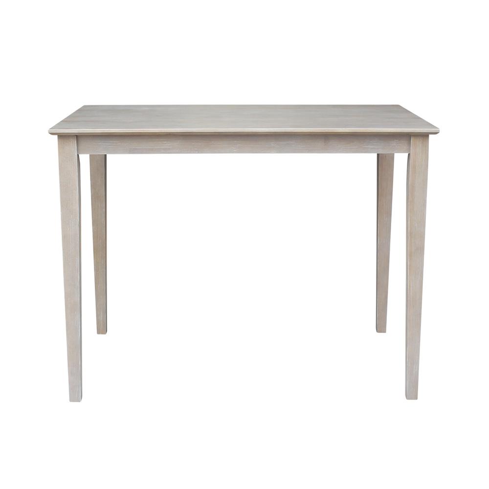 Solid Wood Top Table - Counter Height, Washed Gray Taupe. Picture 2