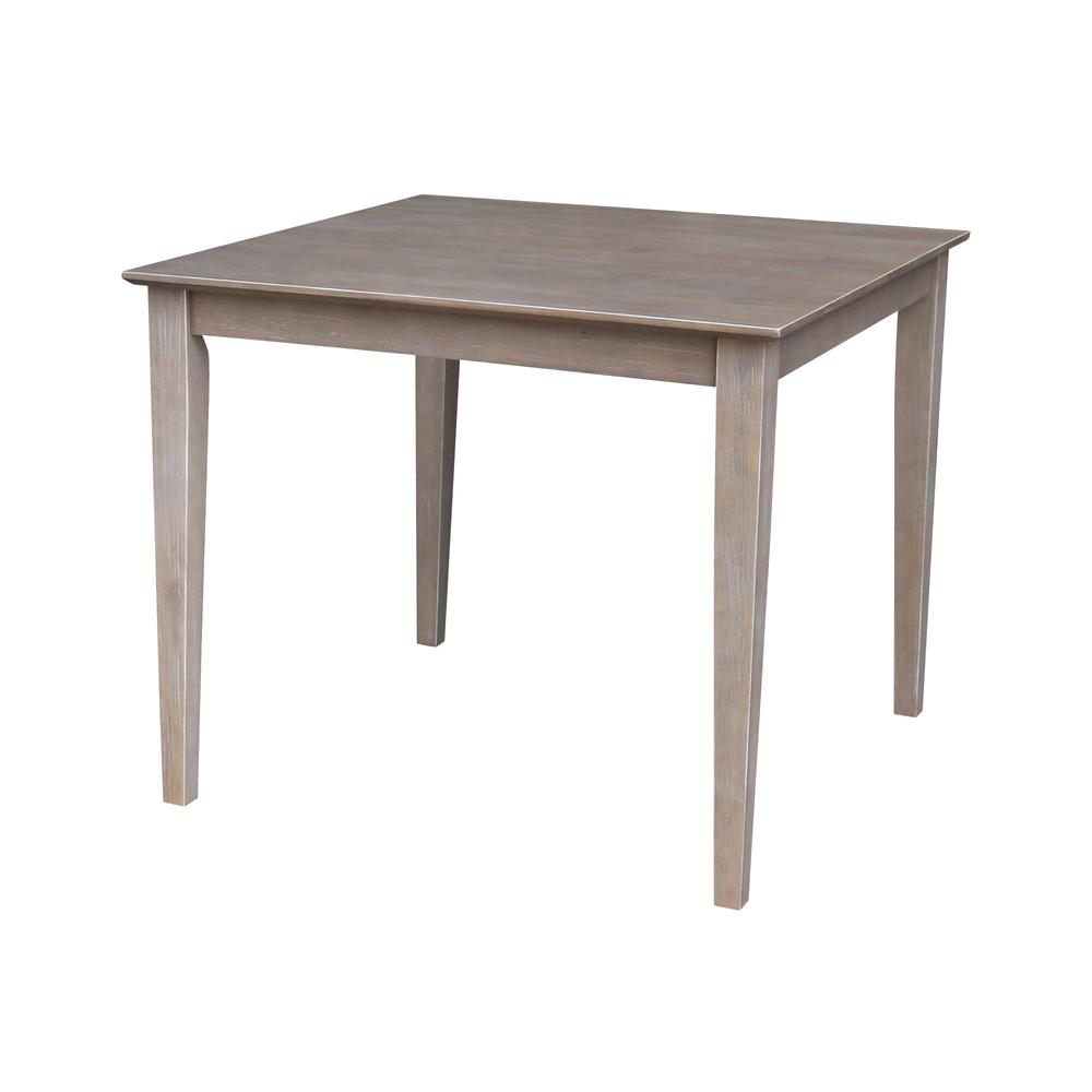 Solid Wood Top Table - Dining Height, Washed Gray Taupe. Picture 9