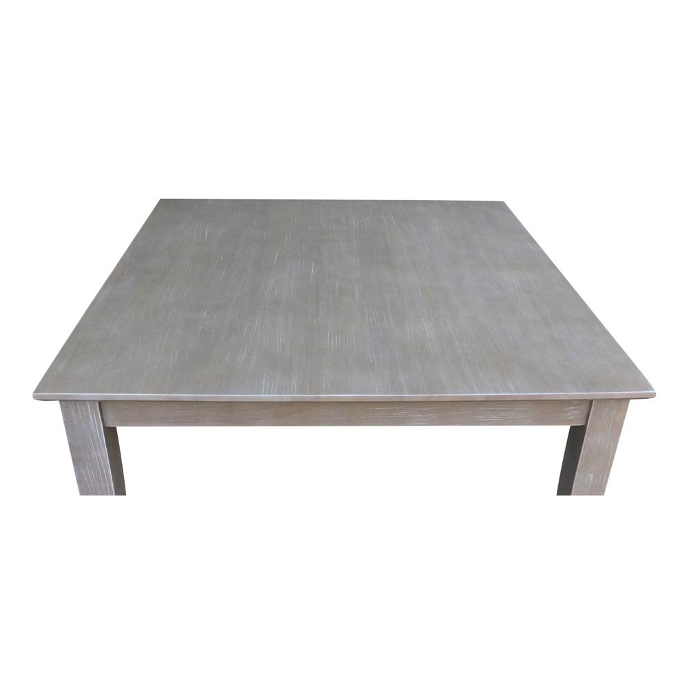 Solid Wood Top Table - Dining Height, Washed Gray Taupe. Picture 8