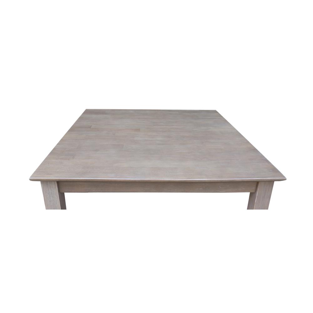 Solid Wood Top Table - Counter Height, Washed Gray Taupe. Picture 4