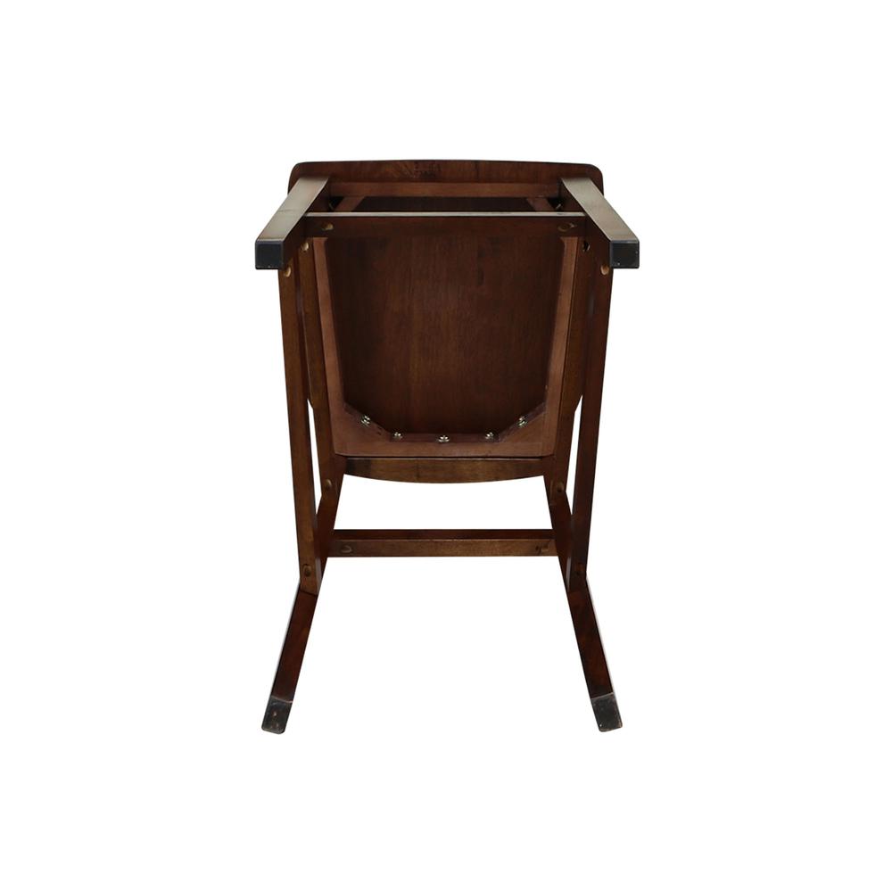 San Remo Bar height Stool - 30" Seat Height, Espresso. Picture 3