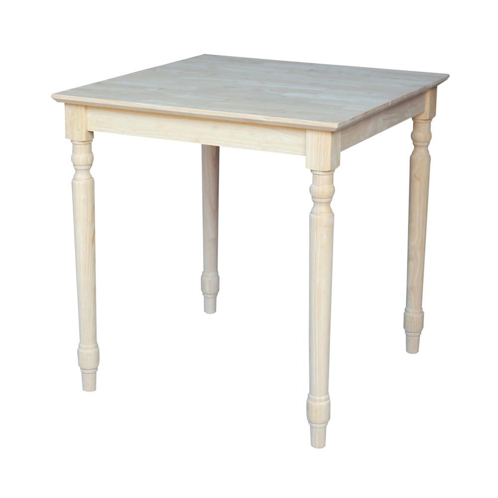 Solid Wood Top Table - Turned Legs. Picture 5