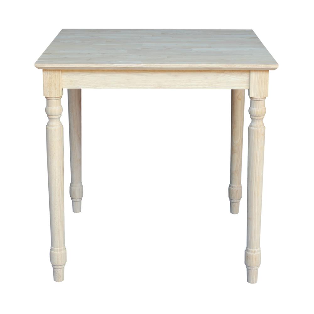 Solid Wood Top Table - Turned Legs. Picture 2
