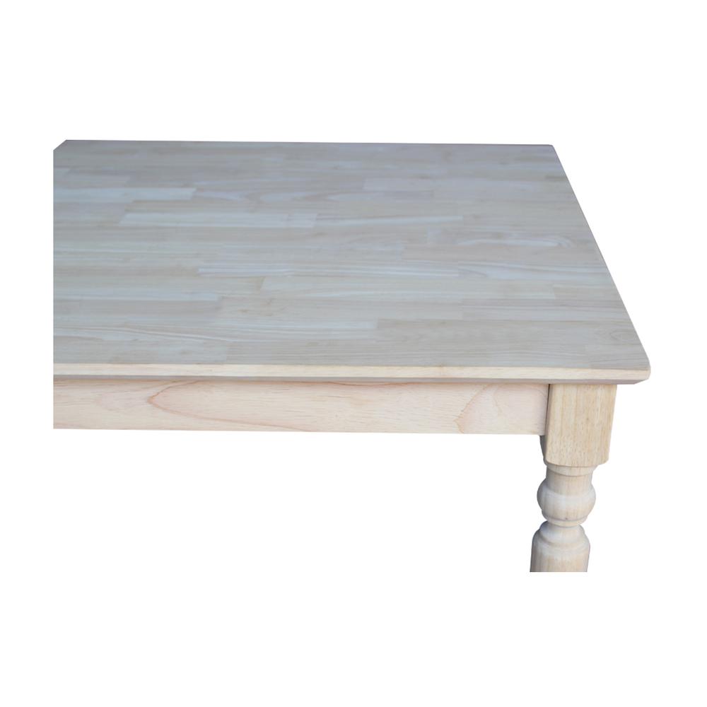 Solid Wood Top Table - Turned Legs. Picture 3