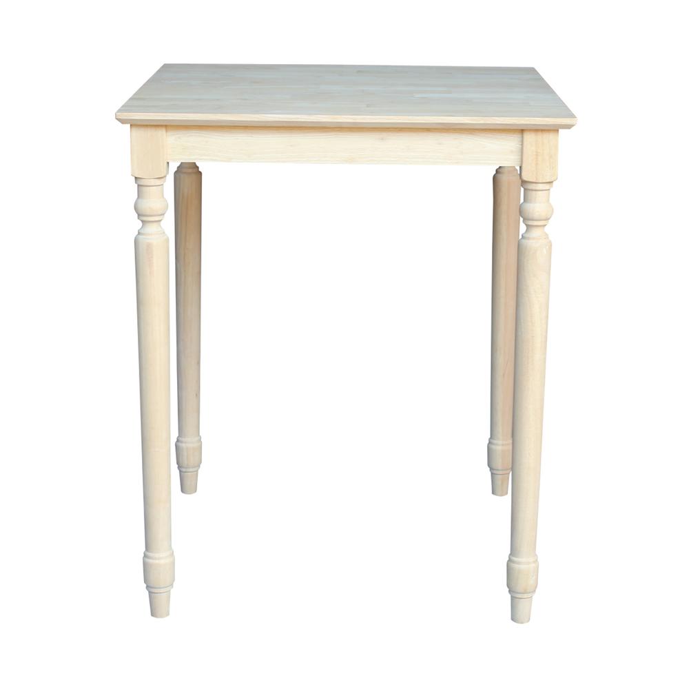 Solid Wood Top Table - Turned Legs. Picture 2
