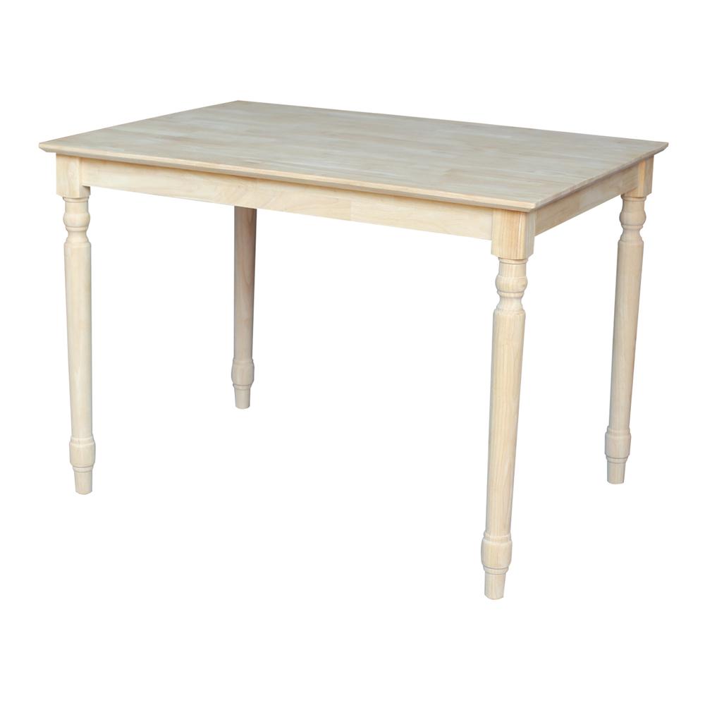 Solid Wood Top Table - Turned Legs. Picture 6