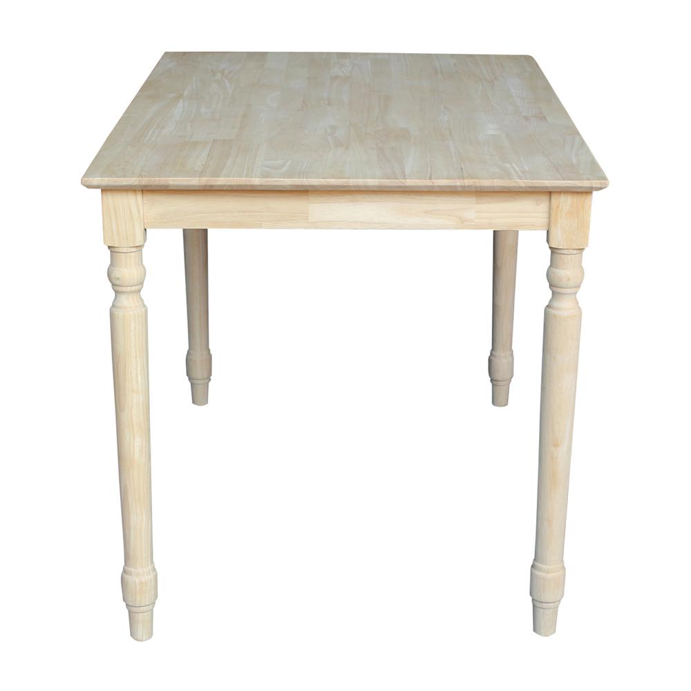 Solid Wood Top Table - Turned Legs. Picture 3