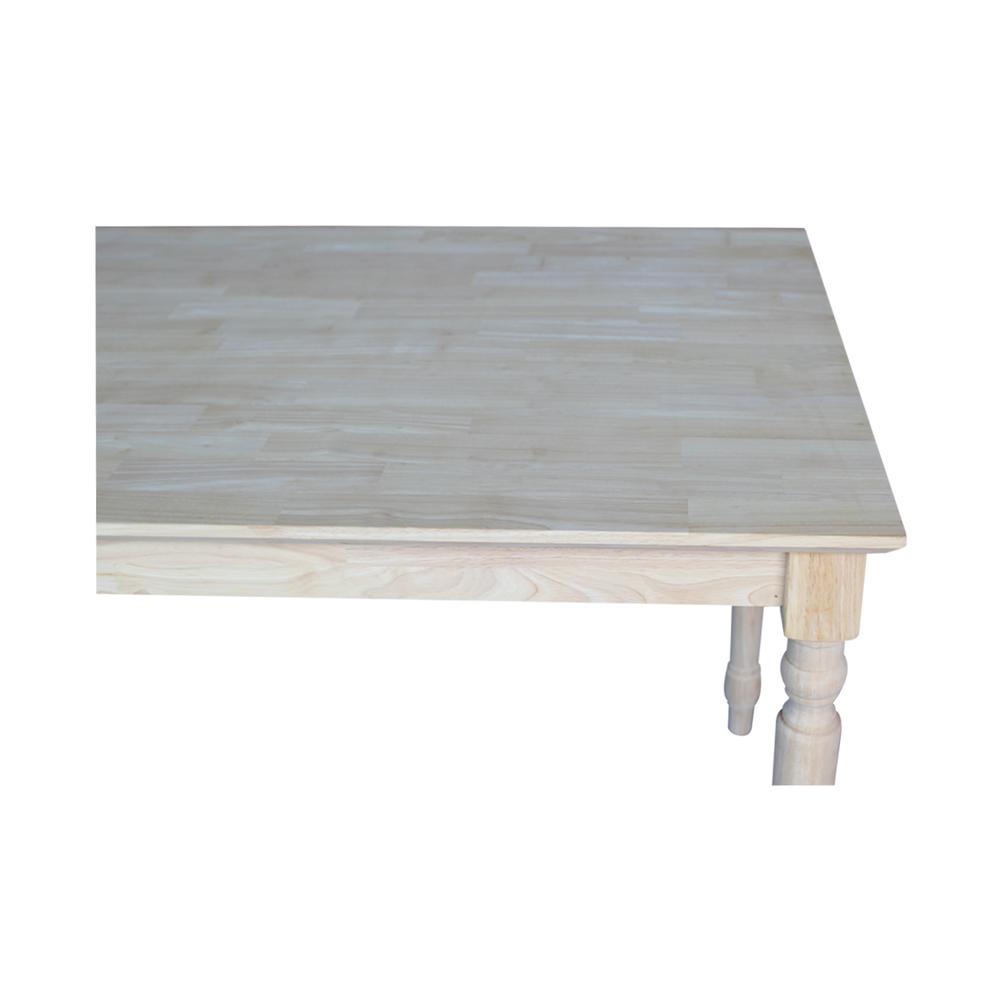 Solid Wood Top Table - Turned Legs. Picture 4