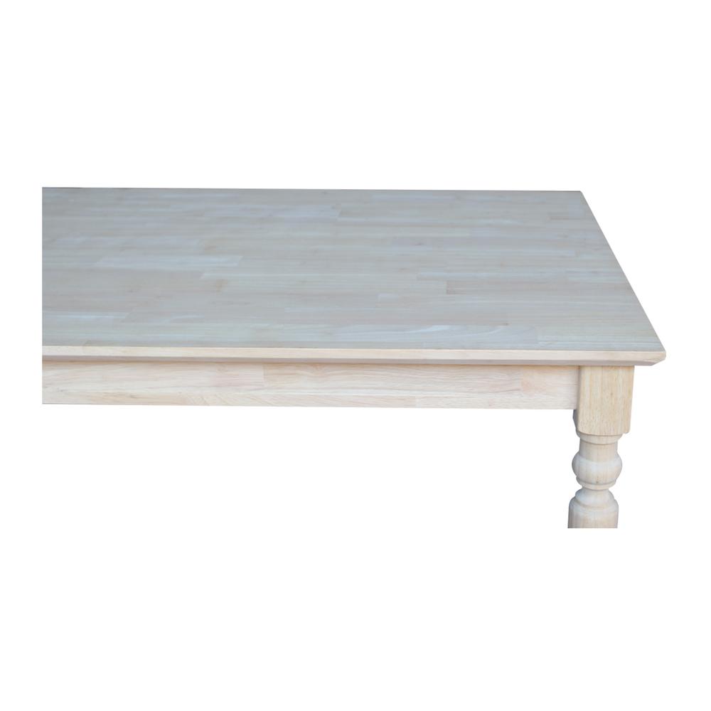 Solid Wood Top Table - Turned Legs. Picture 4