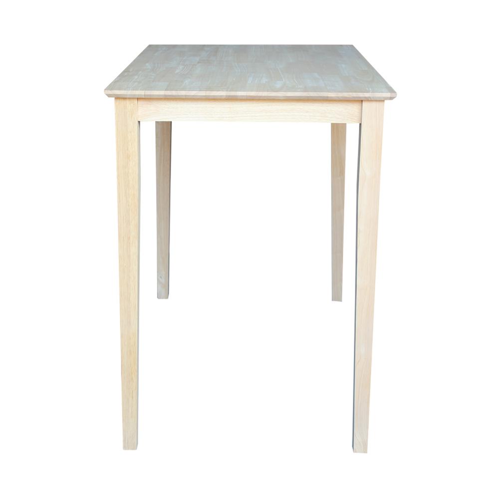 Solid Wood Top Table Unfinished   404 K304842sside 