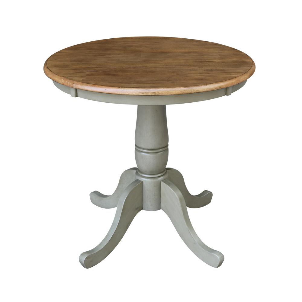 30" Round Top Pedestal Table - Dining Height. Picture 1