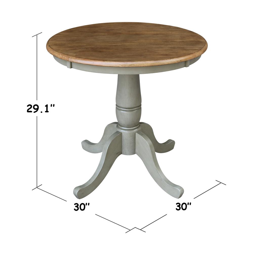 30" Round Top Pedestal Table - Dining Height. Picture 7