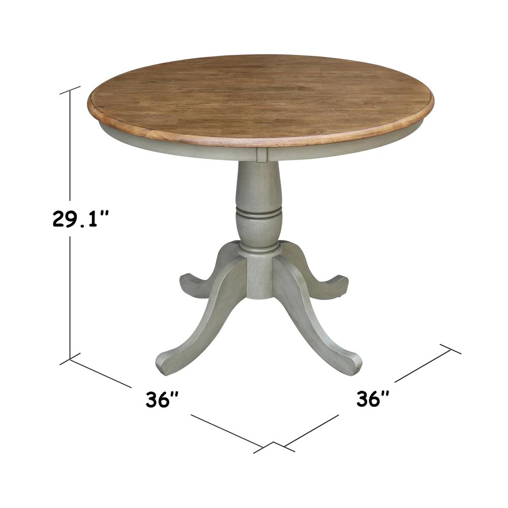 36" Round Top Pedestal Table - Dining Height -. Picture 5