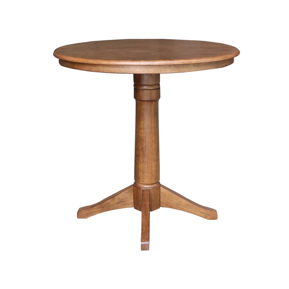36" Round Top Pedestal Table with 12" Leaf - 36.1" H- 557387. Picture 5