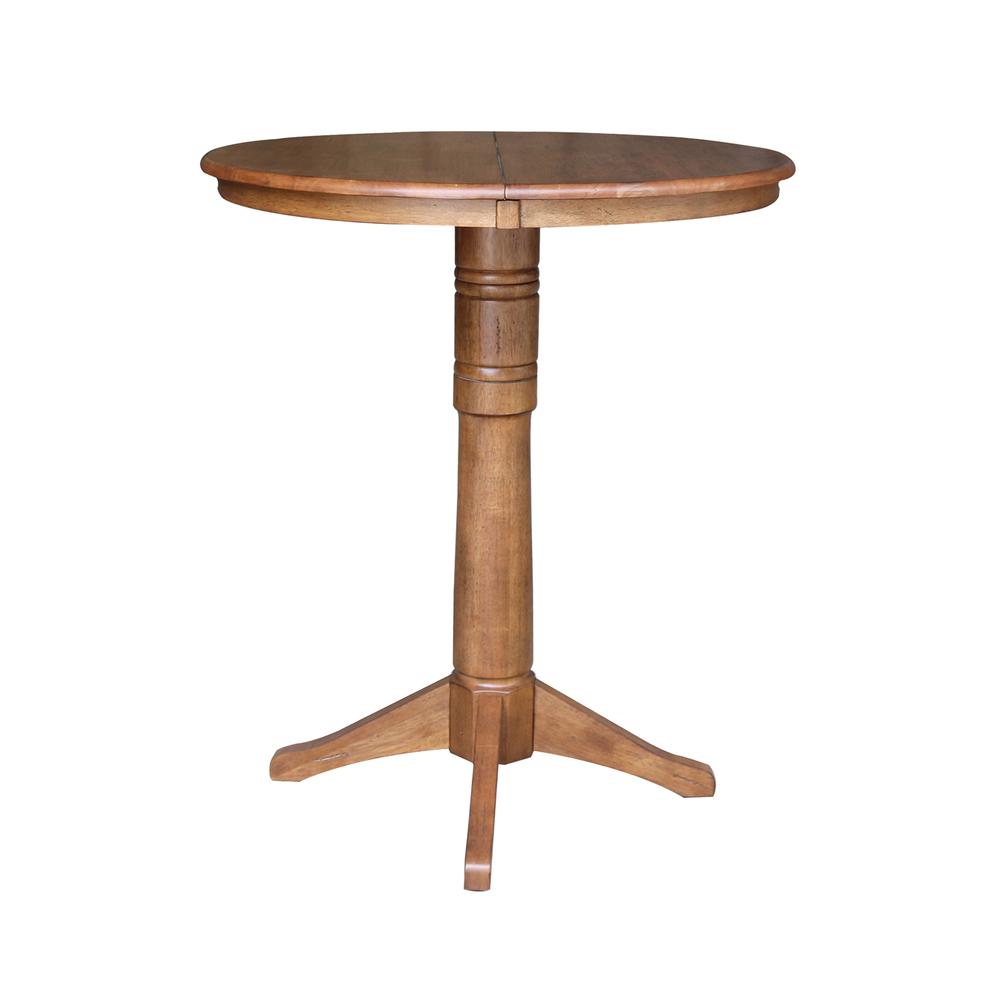 36" Round Top Pedestal Table with 12" Leaf - 42.1" H- 557394. Picture 3